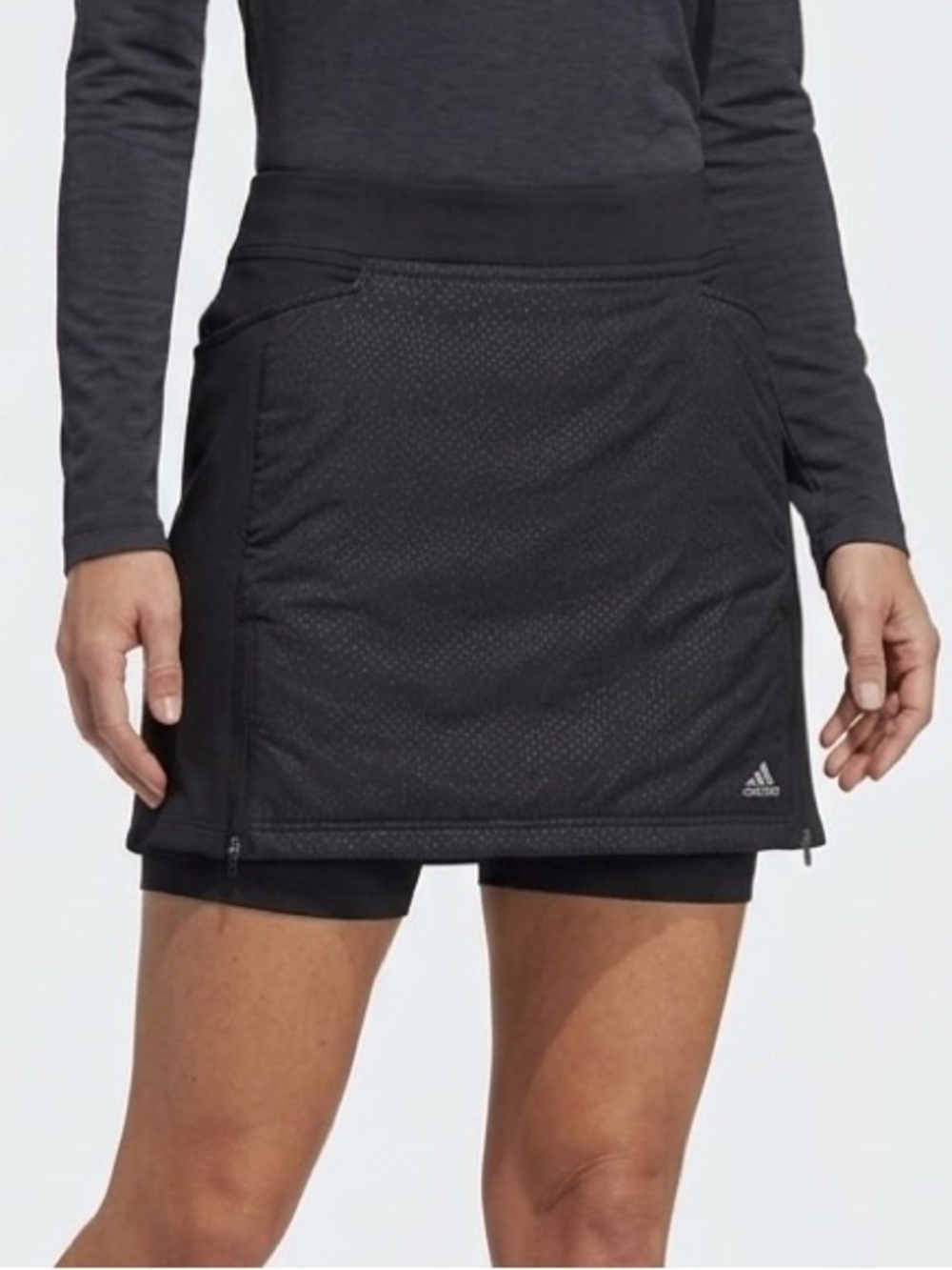 Adidas Golf Fleece Athletic Skort – Black, Women’s Size M #103
